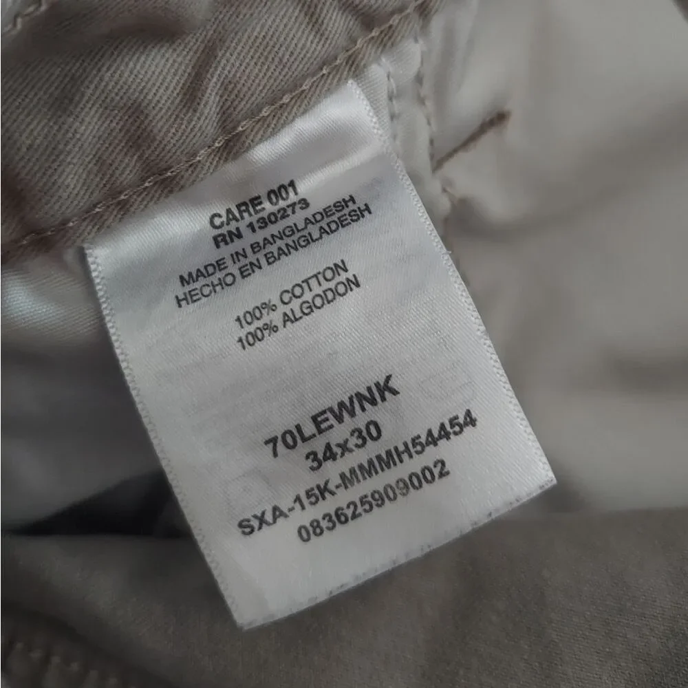 Wrangler Cargo Pants Men's 34x30 Workwear Pant Beige Straight leg baggy